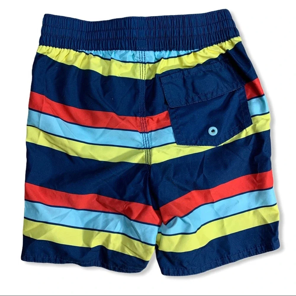 Multicolored stripe board shorts size 5‎